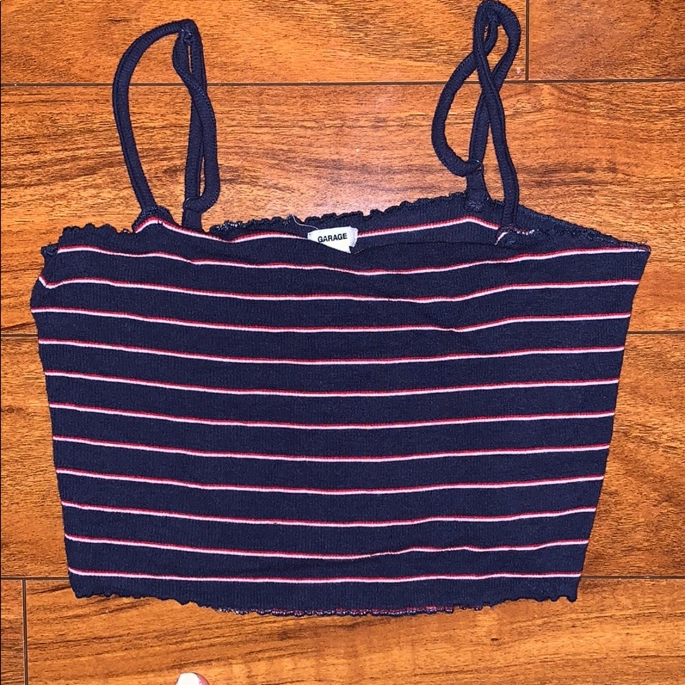 Garage cropped striped tank top M/M